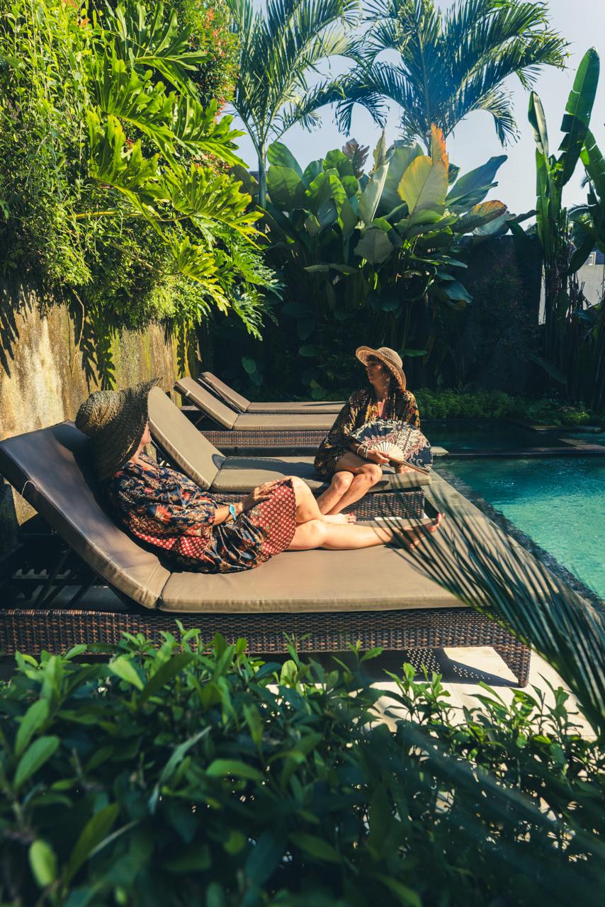 Poolside relaxation